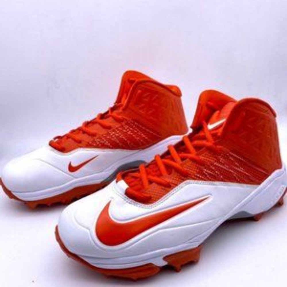 Nike Zoom Elite Shark Men 15 Orange Cleats NEW